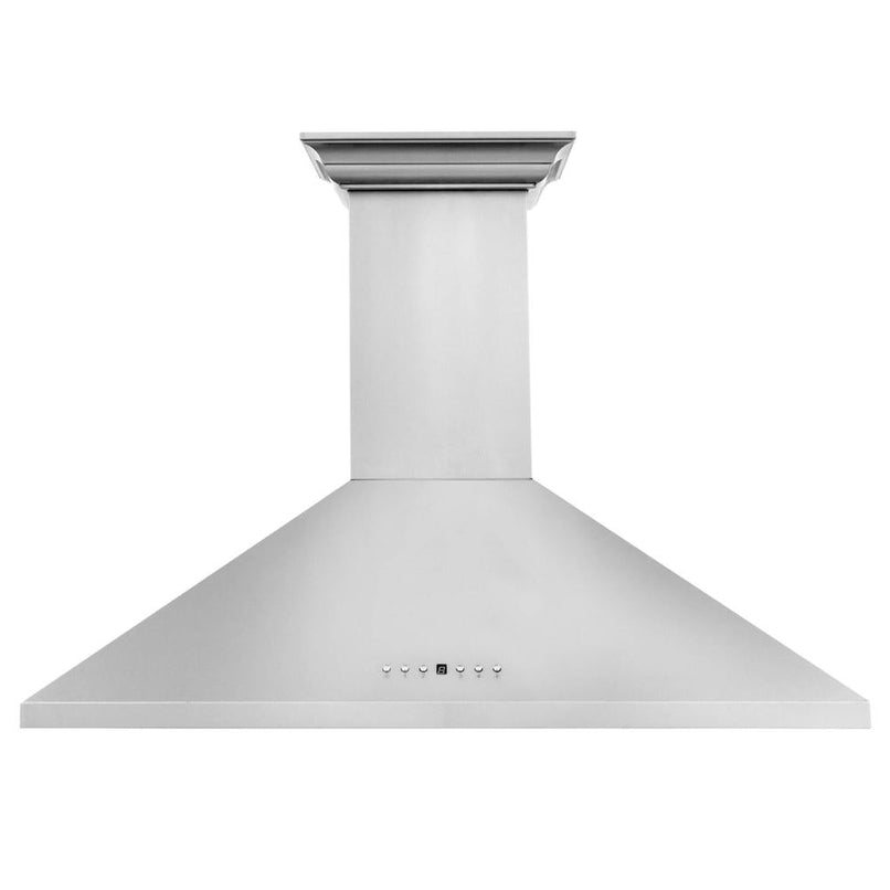 ZLINE 42 in. CrownSound™ Ducted Vent Wall Mount Range Hood in Stainless Steel with Built-in Bluetooth Speakers (KL2CRN-BT-42)