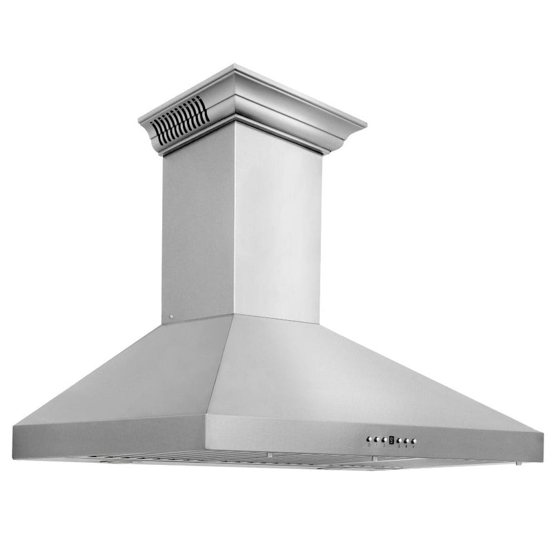 ZLINE 30 in. CrownSound™ Ducted Vent Wall Mount Range Hood in Stainless Steel with Built-in Bluetooth Speakers (KL3CRN-BT-30)