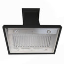 ZLINE 30 in. Convertible Vent Wooden Island Mount Range Hood in Black (KBiCC-30)