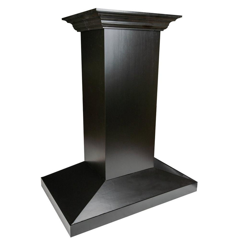 ZLINE 30 in. Convertible Vent Wooden Island Mount Range Hood in Black (KBiCC-30)