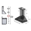 ZLINE 30 in. Convertible Vent Wooden Wall Mount Range Hood in Antigua and Walnut (KBAR-30)