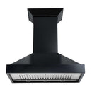 ZLINE 36 in. Convertible Vent Wooden Wall Mount Range Hood in Black (KBCC-36)
