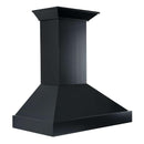 ZLINE 30 in. Convertible Vent Wooden Wall Mount Range Hood in Black