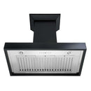 ZLINE 36 in. Convertible Vent Wooden Wall Mount Range Hood in Black (KBCC-36)