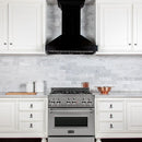 ZLINE 36 in. Wooden Convertible Vent Wall Mount Range Hood in Black (KPCC-36)