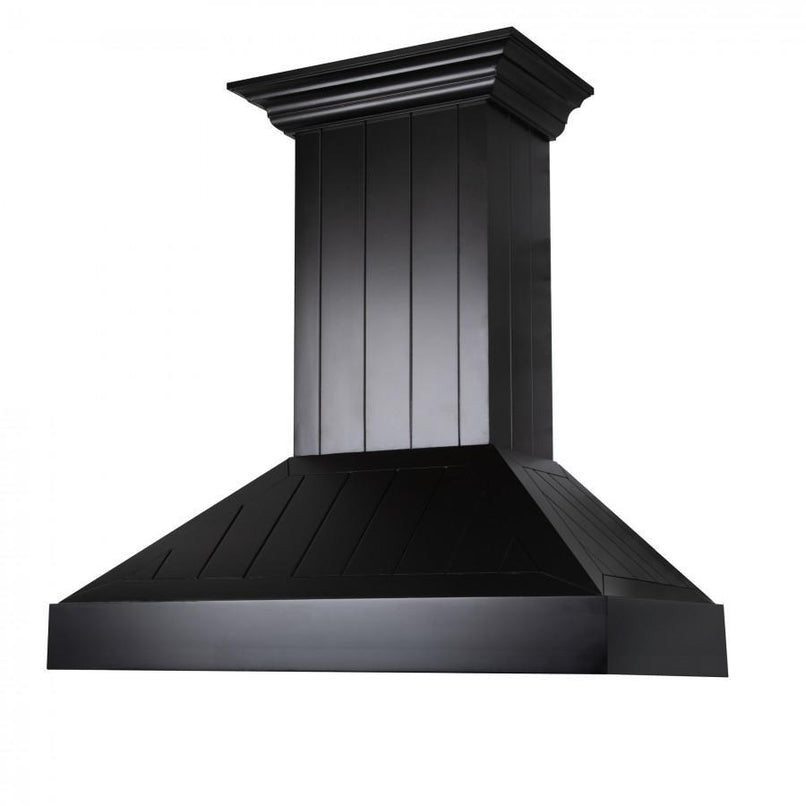 ZLINE 36 in. Wooden Convertible Vent Wall Mount Range Hood in Black (KPCC-36)