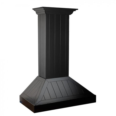 ZLINE 30 in. Wooden Convertible Vent Wall Mount Range Hood in Black - Includes Motor (KPCC-30)