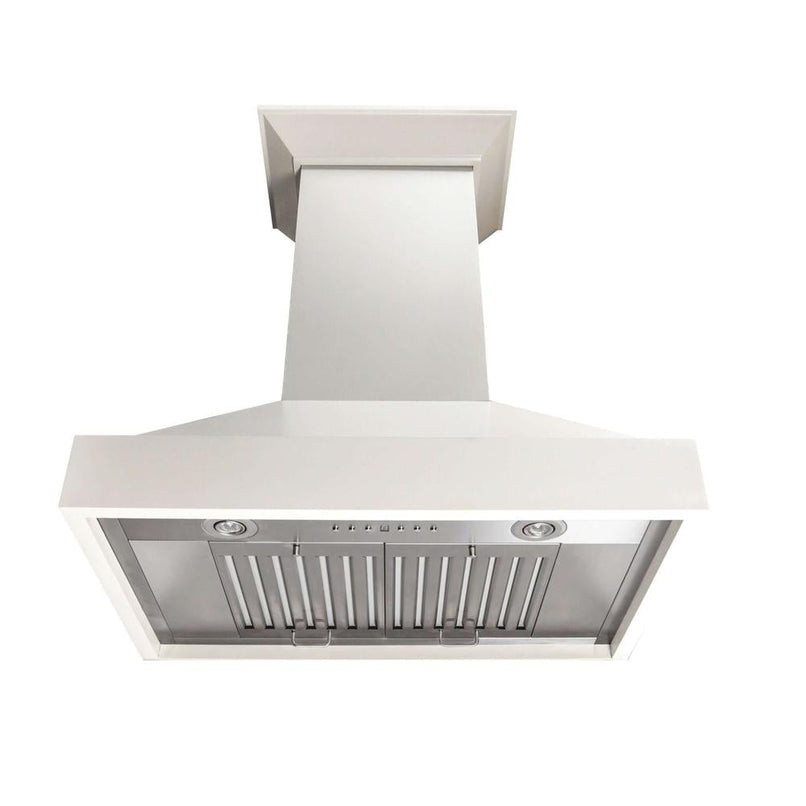 ZLINE 36 in. Ducted Wooden Wall Mount Range Hood in Cottage White (KBTT-36)