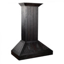 ZLINE 36 in. Wooden Convertible Vent Wall Mount Range Hood in Rustic Dark Finish - Includes Motor (KPDD-36)