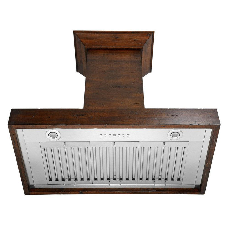 ZLINE 30 in. Convertible Vent Wooden Wall Mount Range Hood in Walnut (KBRR-30)