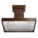 ZLINE 48 in. Convertible Vent Wooden Wall Mount Range Hood in Walnut (KBRR-48)