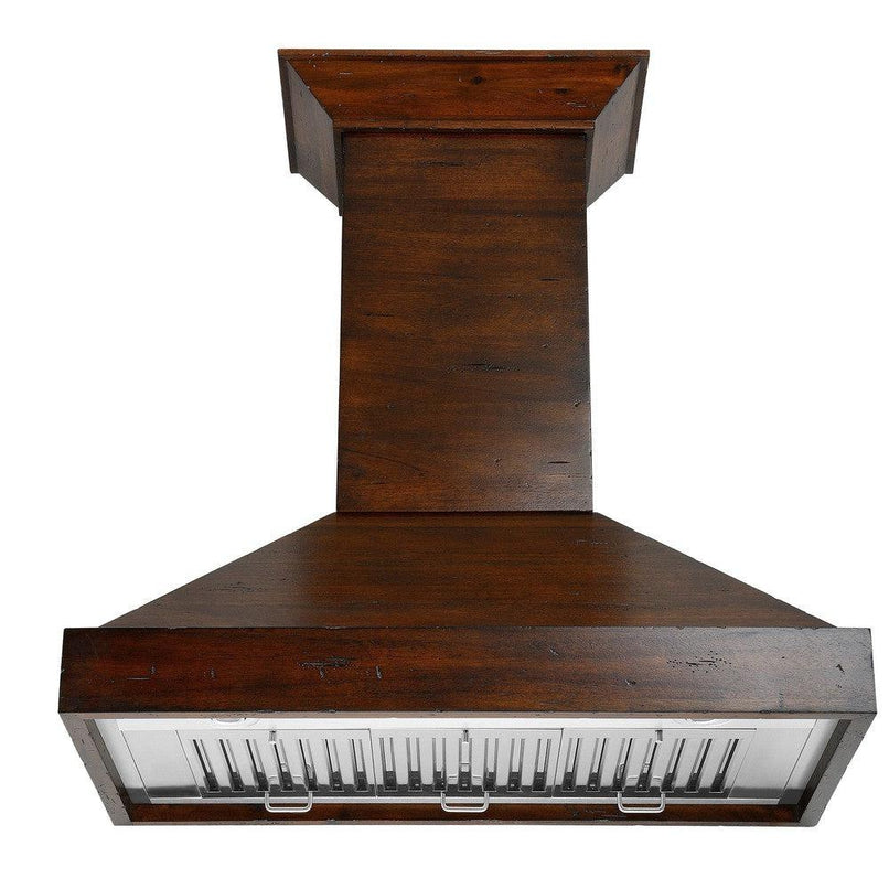 ZLINE 30 in. Convertible Vent Wooden Wall Mount Range Hood in Walnut (KBRR-30)
